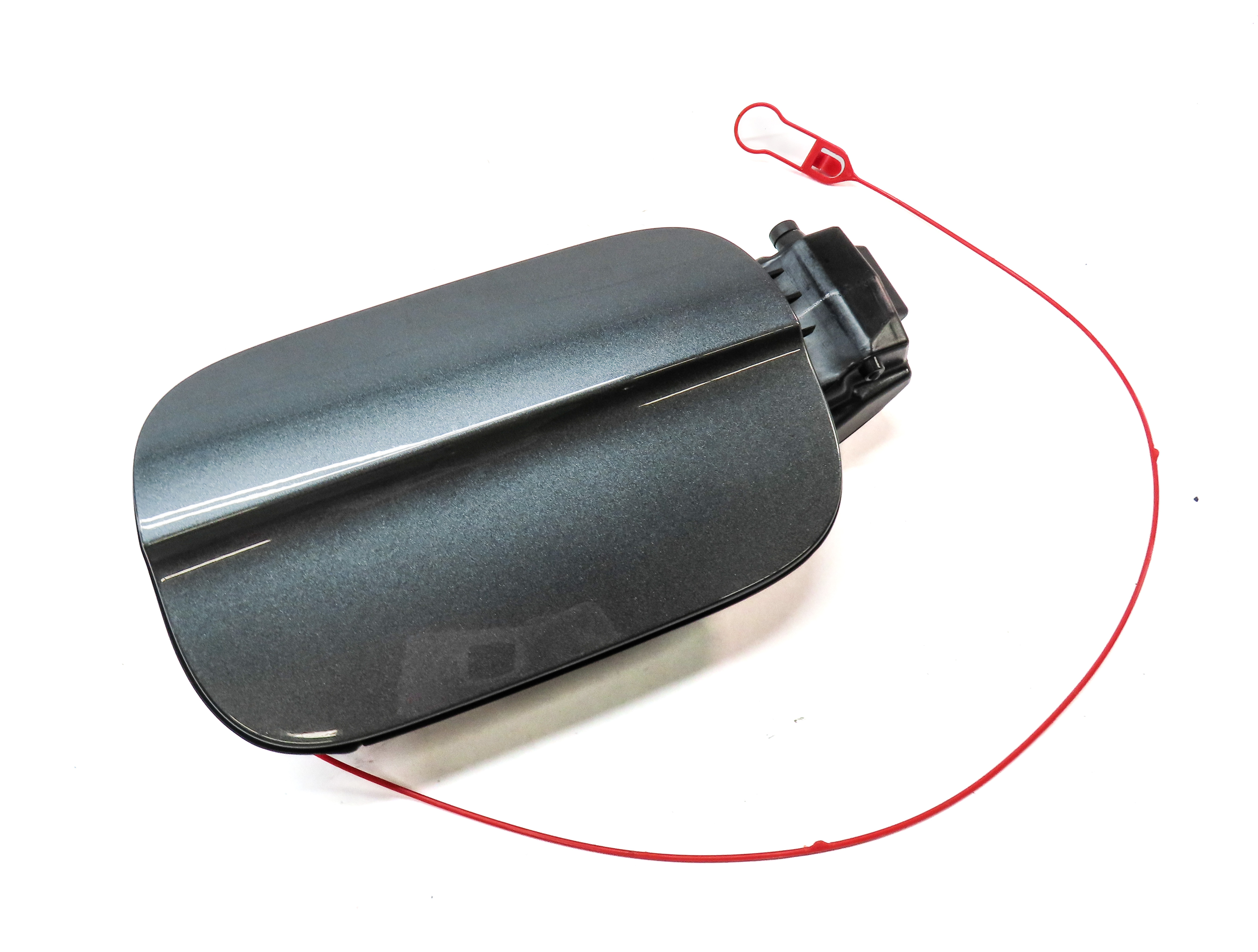 2010-2015 AUDI Q7 (4L) FUEL TANK DOOR LID COVER TRIM w/ HOUSING (Grey) — exact item pictured